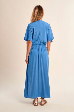 Molly Bracken Vestido largo de manga corta con estampado