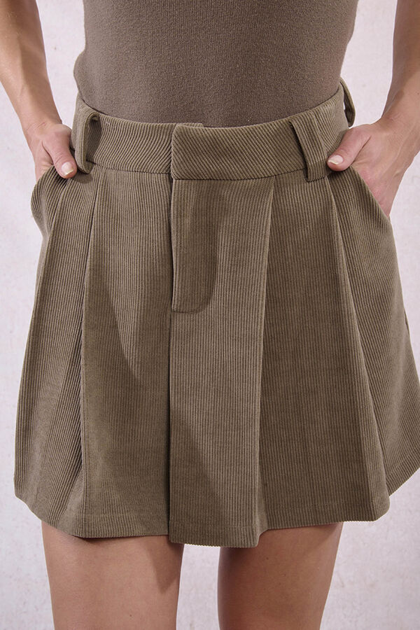 Molly Bracken Falda corta con pliegues Green