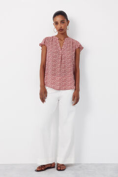 Cortefiel Blusa fluida manga vuelo