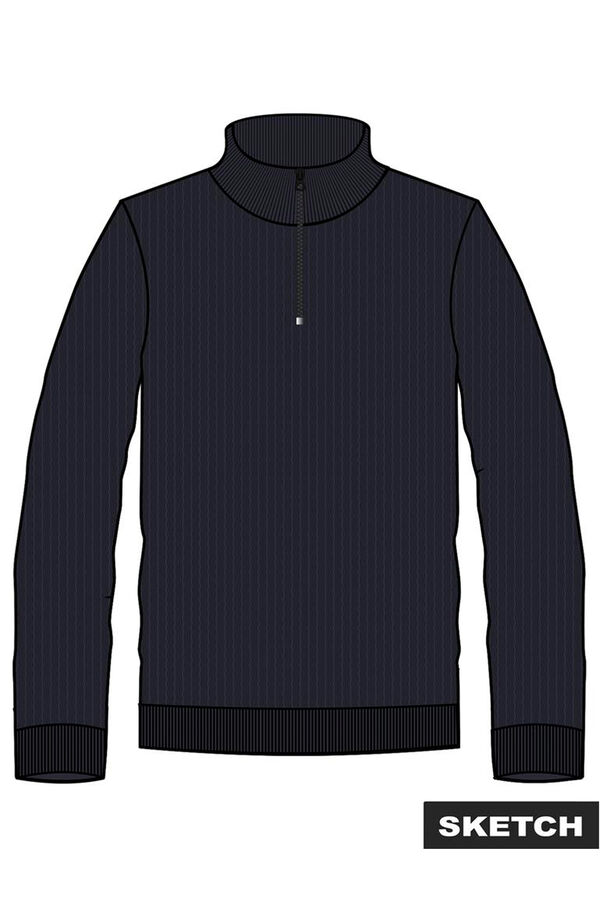 Jack & Jones Camisola de malha com gola com fecho-&eacute;clair Azul