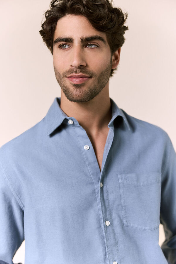 OOTO Plain fluid shirt Blue