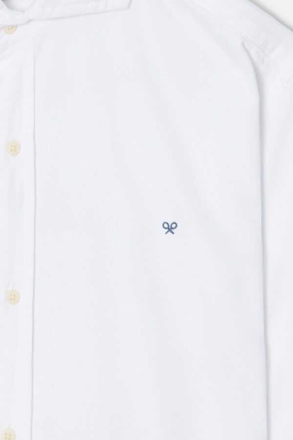 Silbon Silbon structure casual shirt White