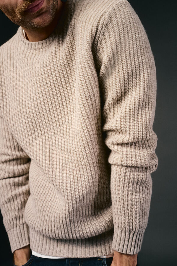 OOTO Jersey punto perlado lana Beige