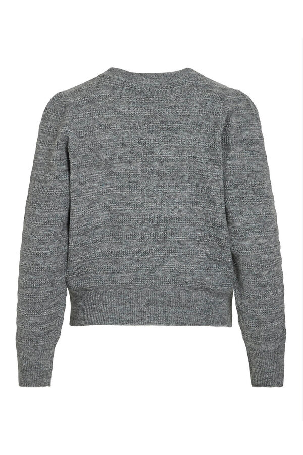 Vila Jersey-Knit jumper with wool Grey