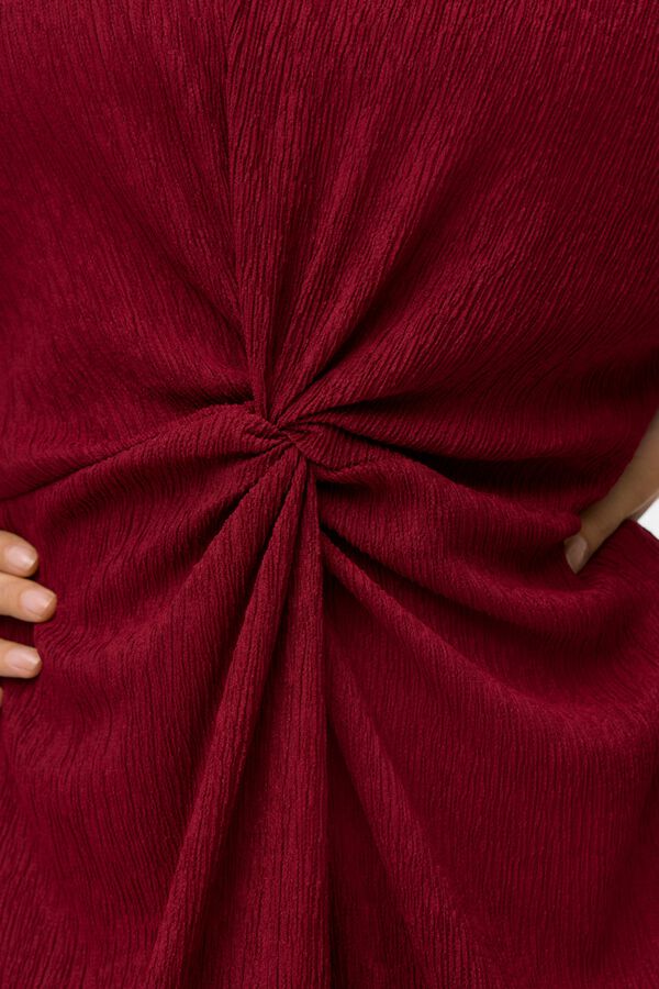 Vero Moda Curve Vestido midi con nudo delantero Rojo