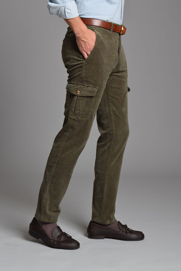 Cloking Cal&ccedil;a cargo de veludo cotel&ecirc; Verde