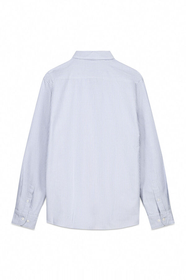 OOTO Camisa oxford riscas Azul