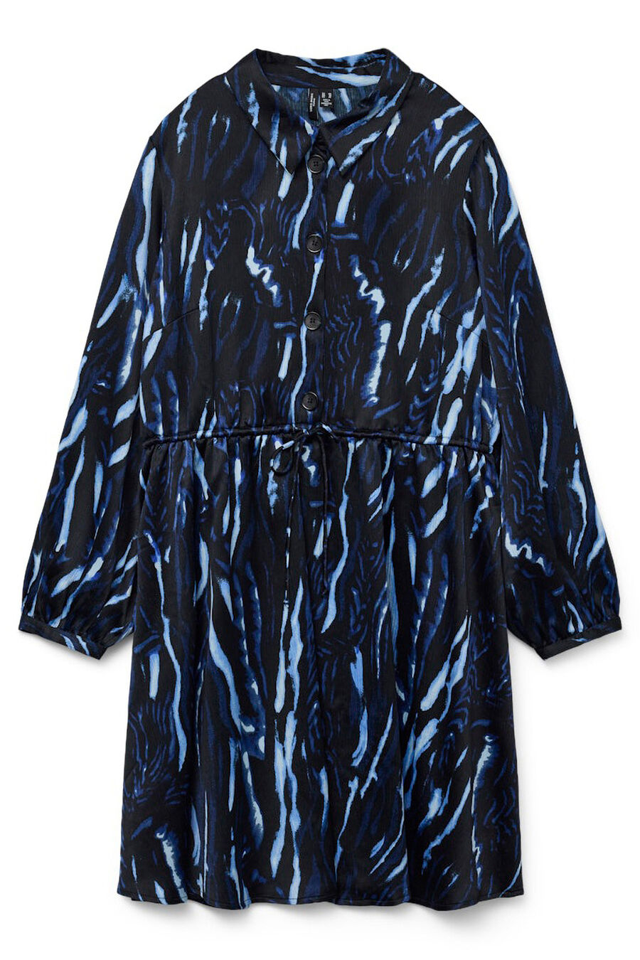 Vestido corto de manga larga talla grande