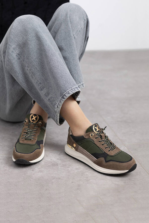 XTI Zapatilla de mujer Kaki