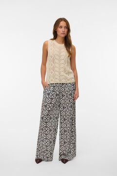Vero Moda Pantal&oacute;n fluido con cintura el&aacute;stica