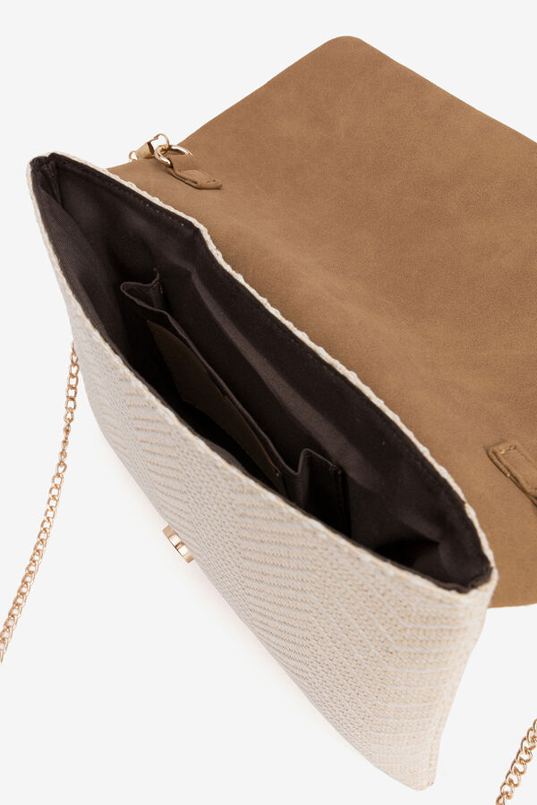 Vilanova Clutch Bordada con Contraste Multicolor