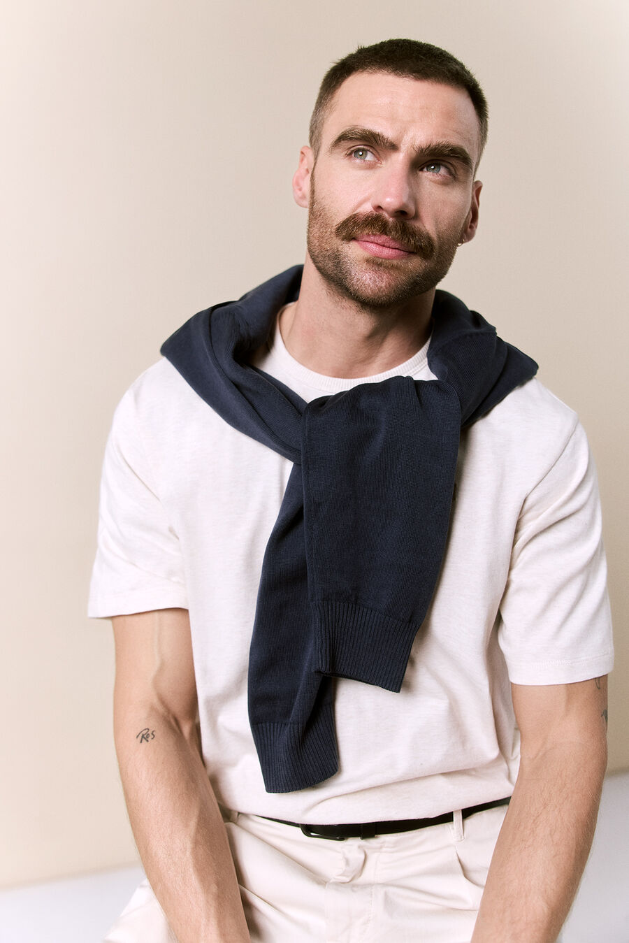 Camiseta lavada manga corta