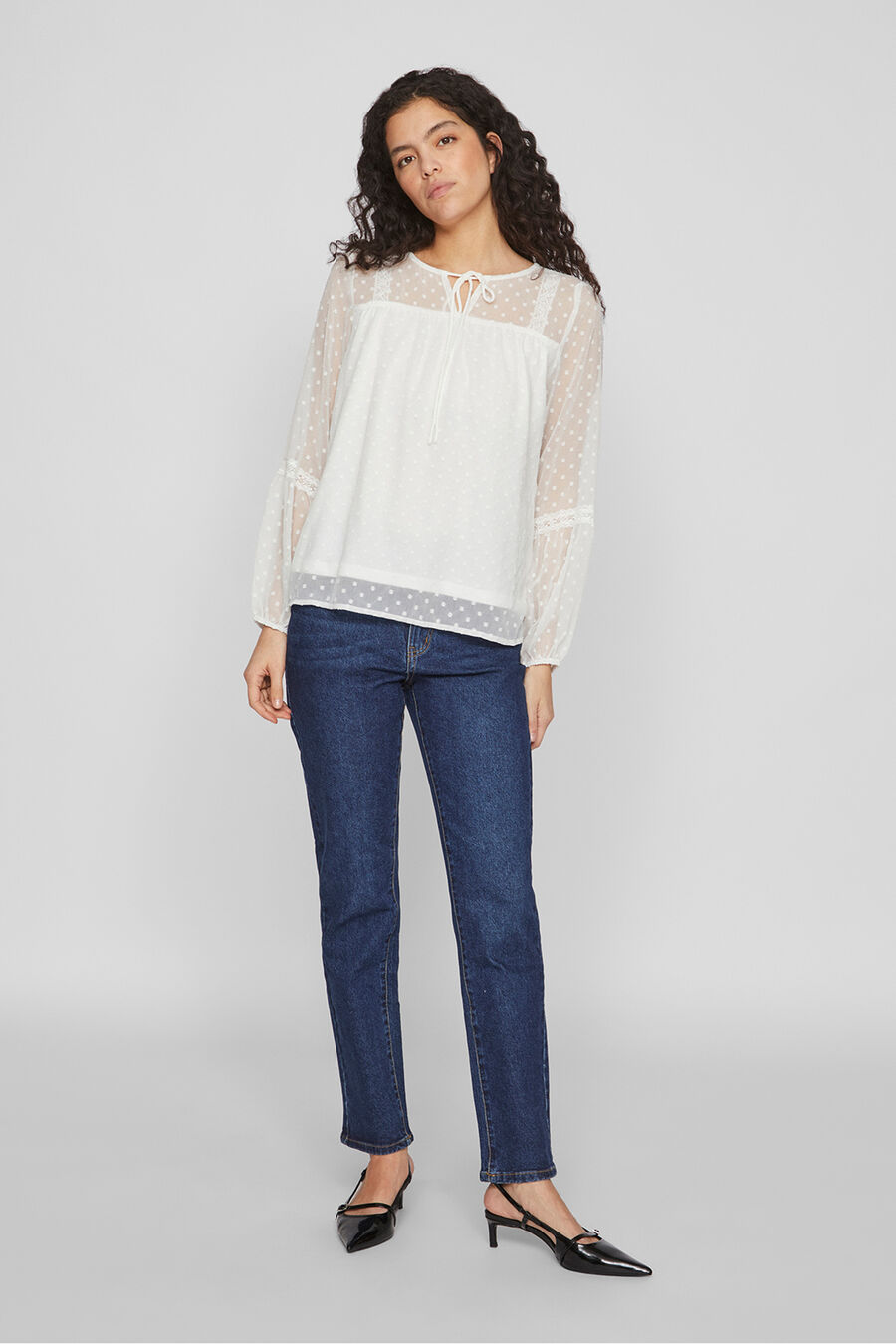 Blusa manga larga plumeti