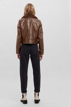 Vero Moda Cazadora polipiel con pelo
