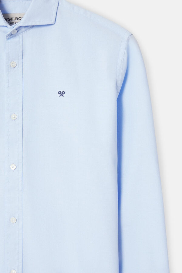Silbon Camisa sport oxford cutaway Azul