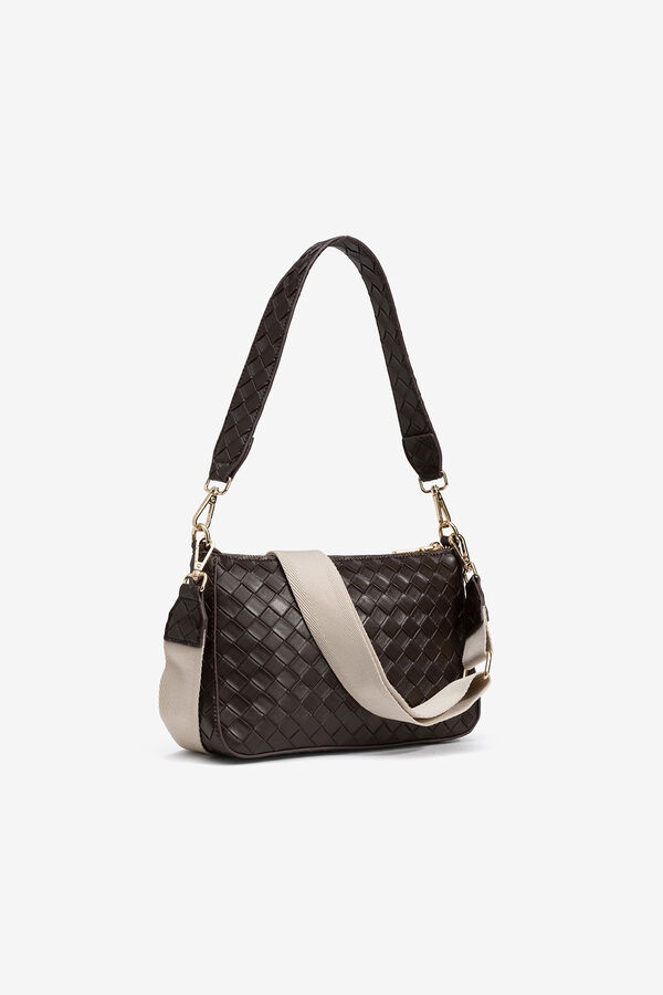 Vilanova Bolso bandolera con trama grabada Brown