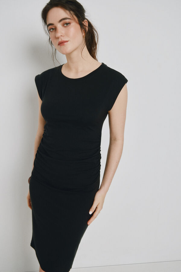 Vero Moda Vestido curto em Tencel Preto