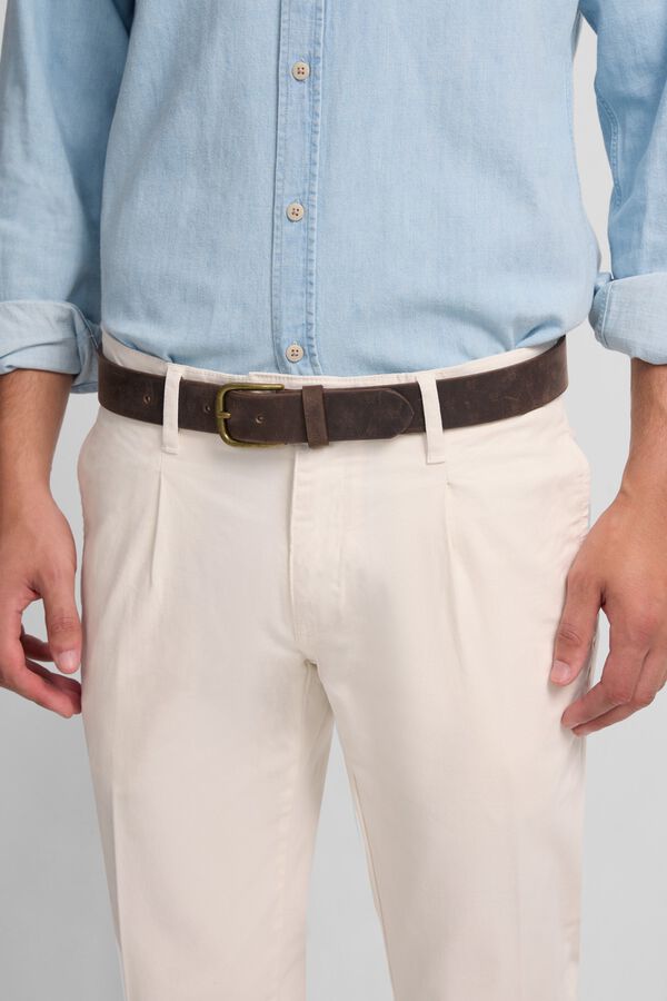 Silbon Pantal&oacute;n sport chino pinza Marfil