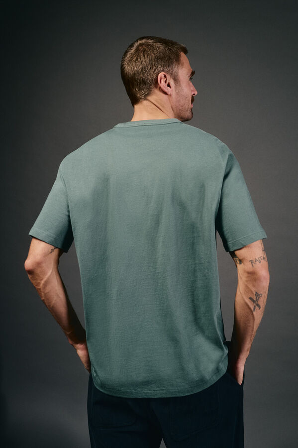 OOTO Camiseta gr&aacute;fica lavada Turquesa