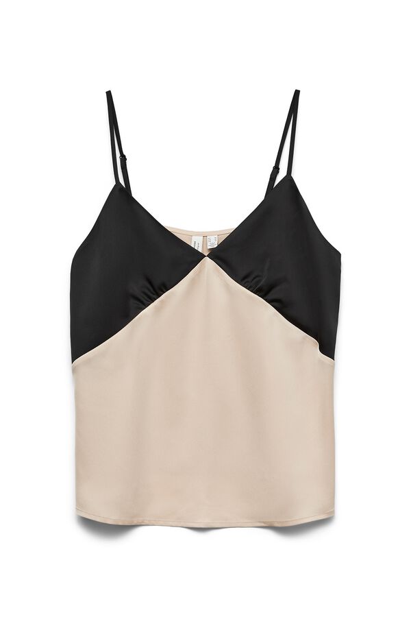 Vero Moda Top satinado de tirantes Negro