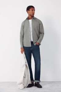 Cortefiel Camisa lino algod&oacute;n liso