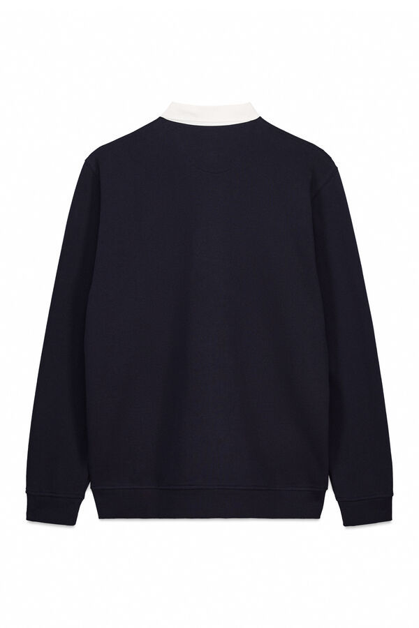 OOTO Polo rugby manga larga Azul marino