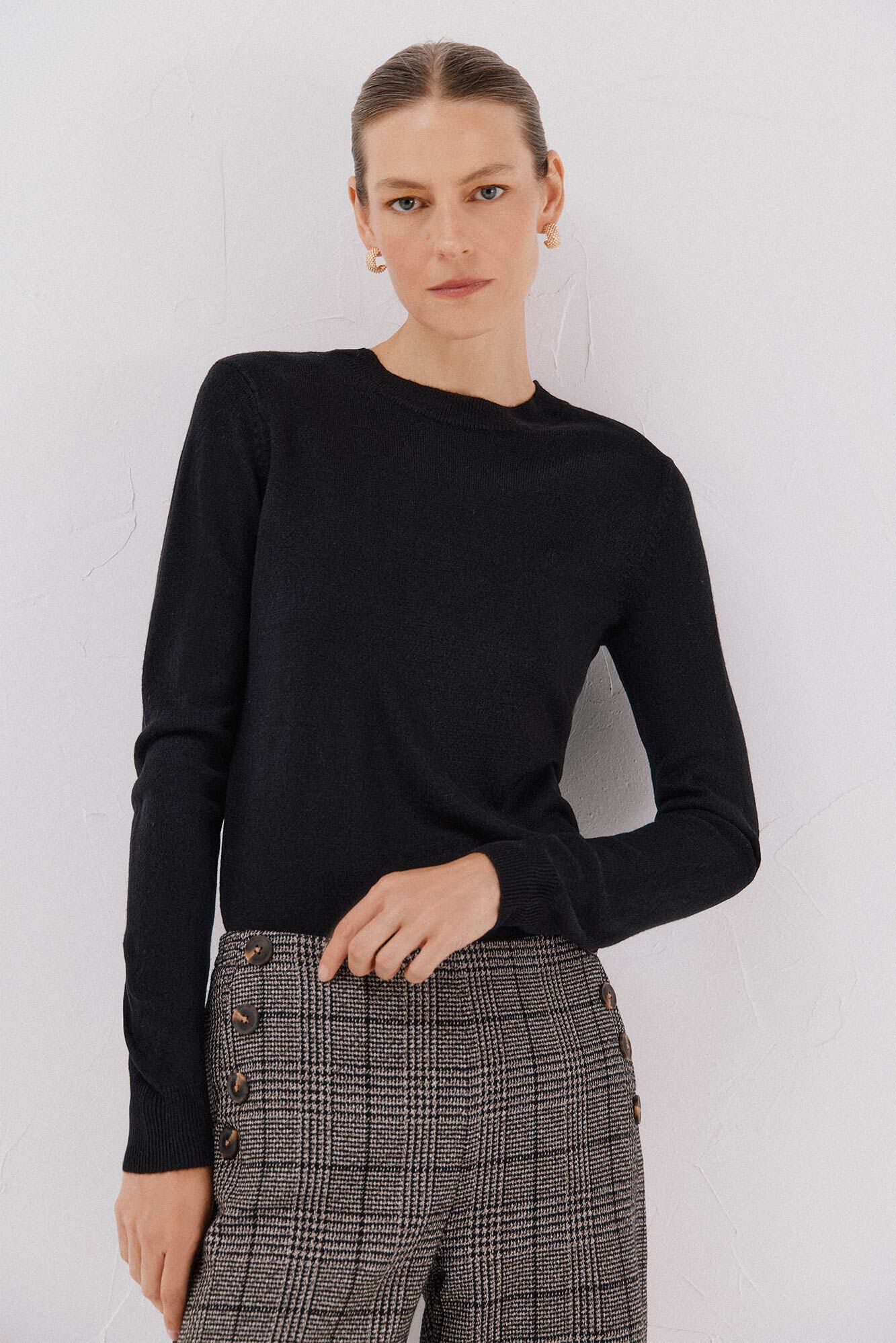 Cortefiel Camiseta b&aacute;sica quadrada