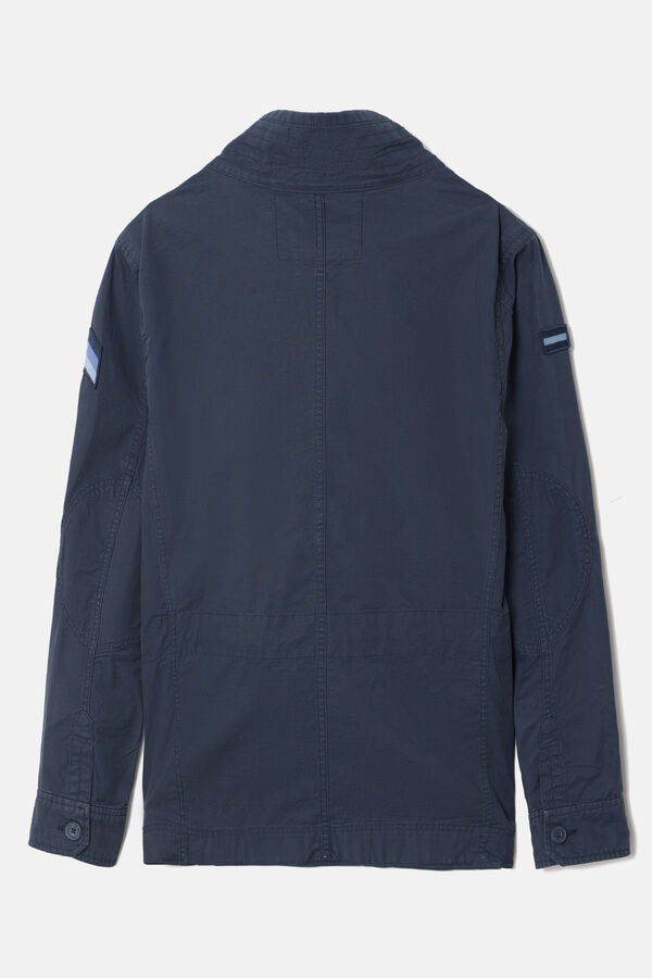 Silbon Chaqueta militar garment dye Azul marino