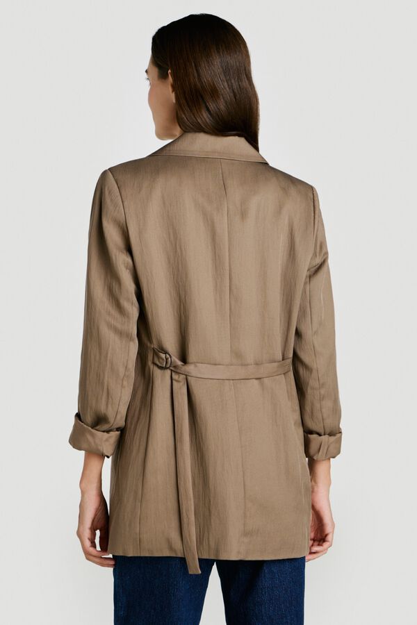 Vila Americana blazer abotonada Brown