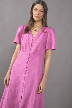 Cortefiel Embroidered dress Lilac