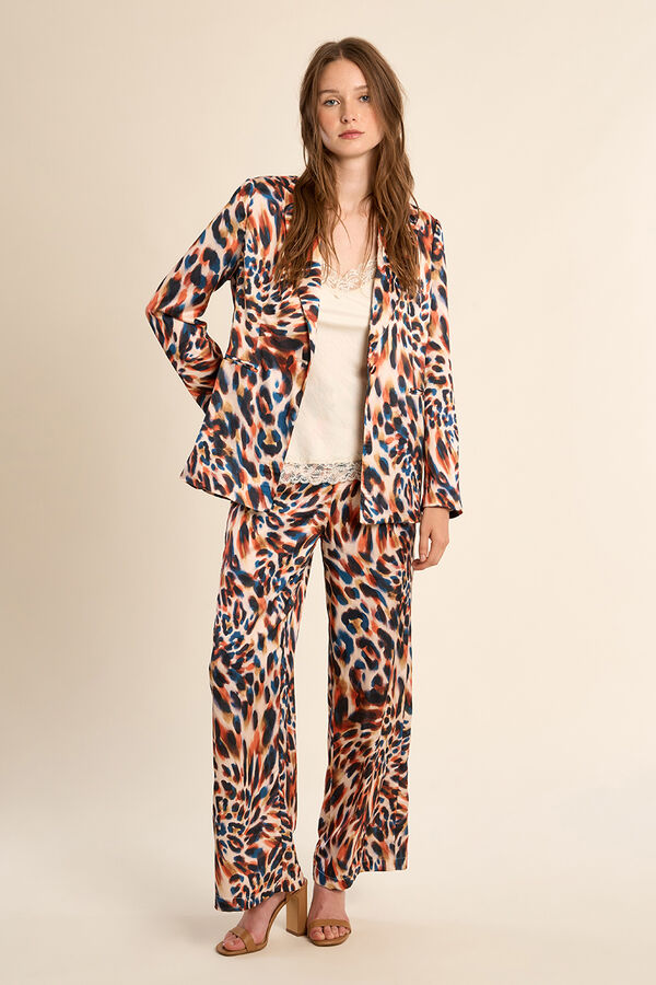 Molly Bracken Pantal&oacute;n de mujer largo con estampado Multicolor