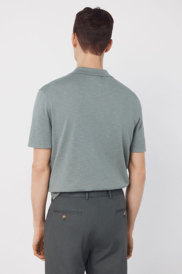 Cortefiel Jersey polo manga corta algod&oacute;n Kaki