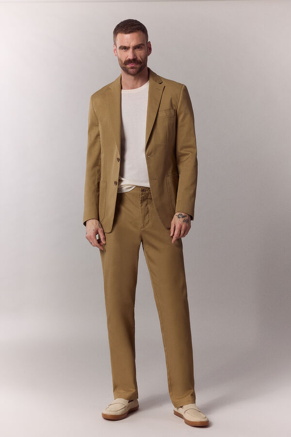 OOTO Americana coordinada algod&oacute;n Camel