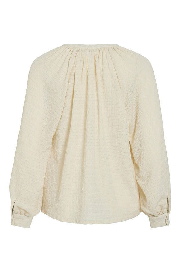 Vila Blusa de manga comprida com gola mao Tostado