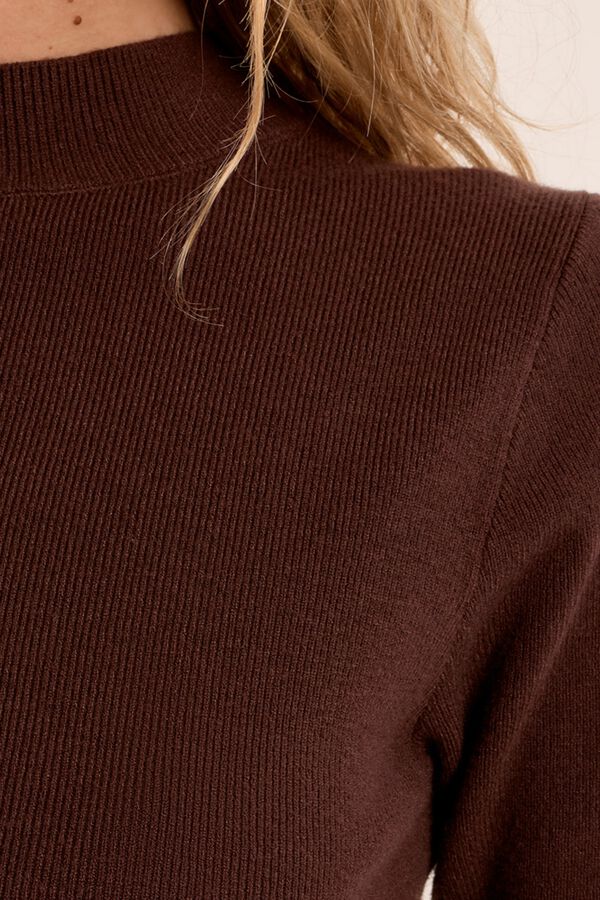 Molly Bracken Camisola de manga curta ajustada Castanho