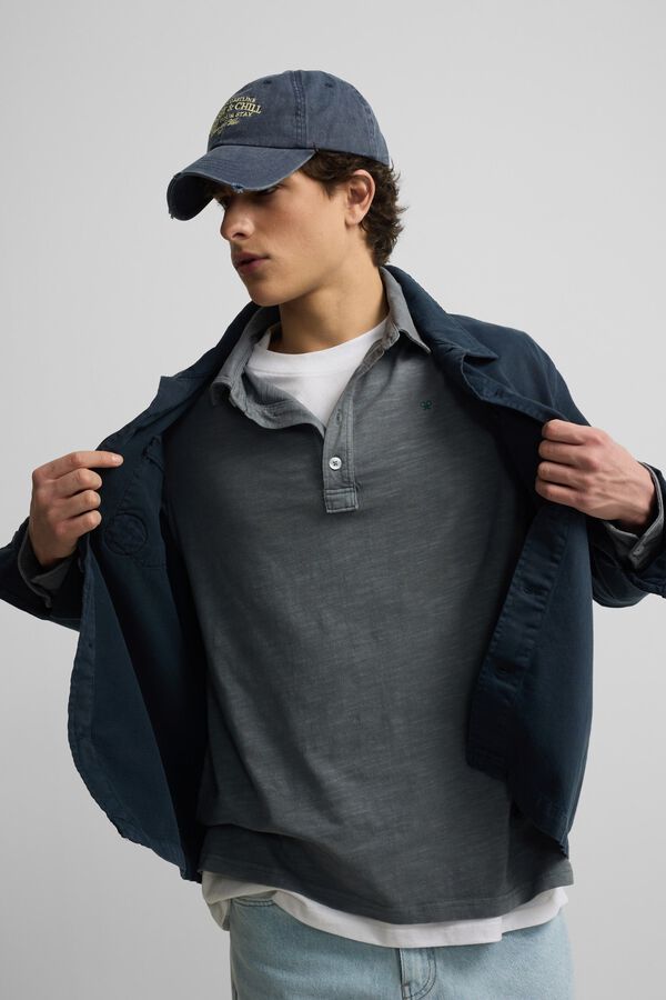 Silbon Sobrecamisa parches Azul marino