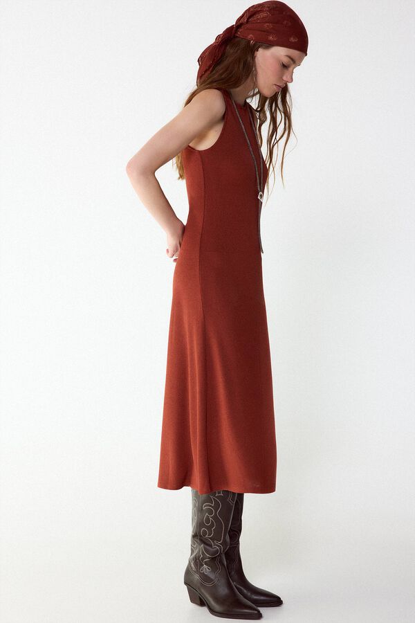 Slowlove Vestido b&aacute;sico estructura Brown