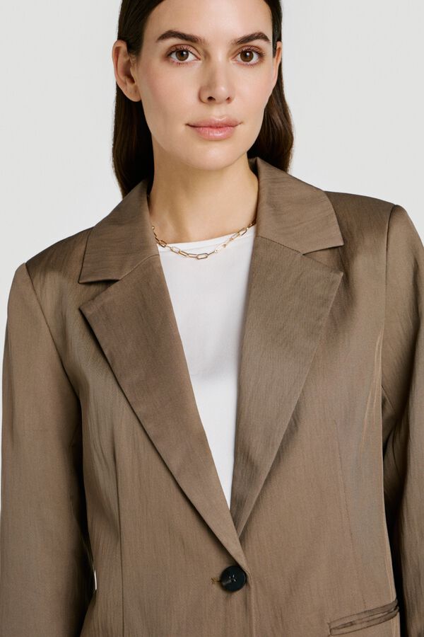 Vila Americana blazer abotonada Brown