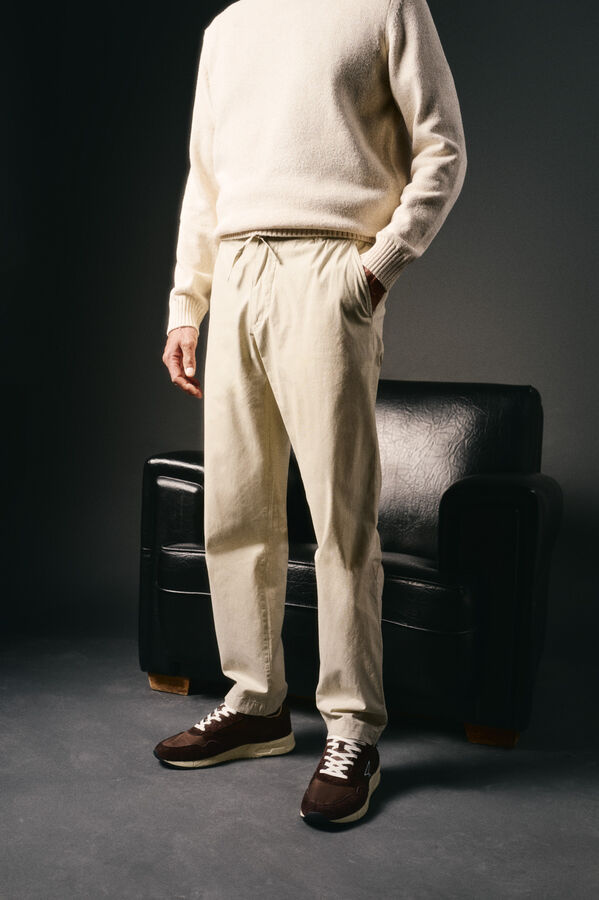 OOTO Light elasticated trousers Beige