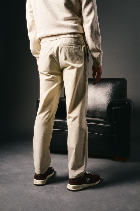 OOTO Light elasticated trousers Beige