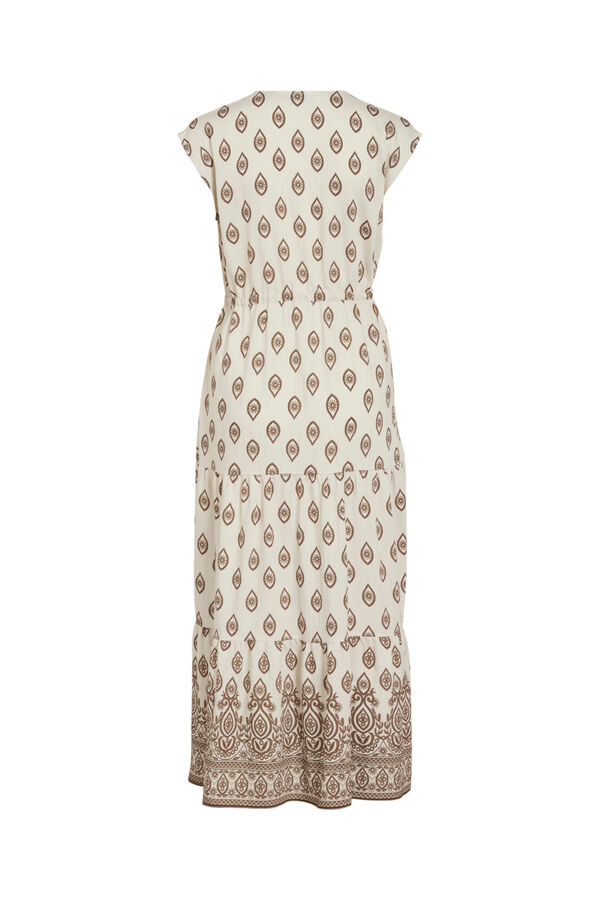 Vila Vestido midi estampado con viscosa Estampado blanco