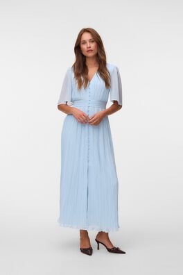 Vestido largo plisado