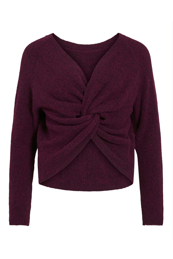 Vila Jersey de lana reversible Purpura