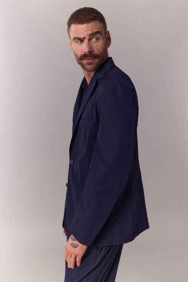 OOTO Blazer t&eacute;cnica Azul marino