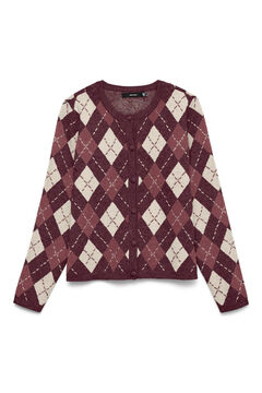 Vero Moda Casaco de malha de malha diamante