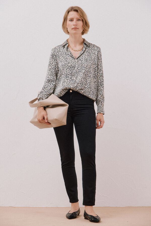 Cortefiel Sensational color pants Black