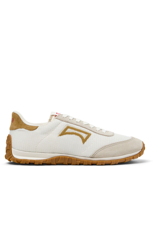 Camper Zapatillas de textil y piel nobuk mujer Blanco