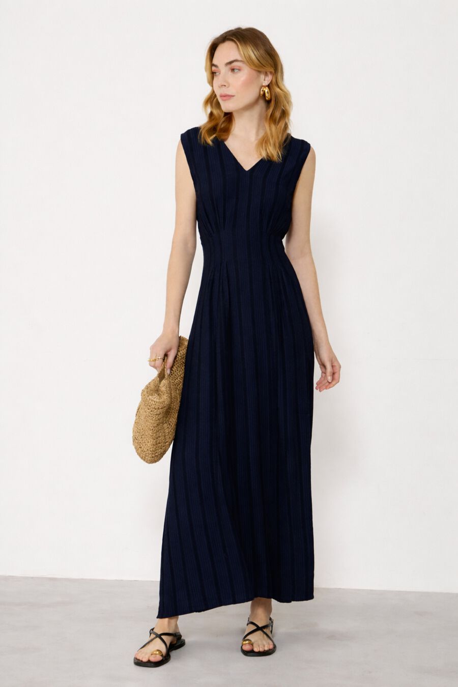 Vestido midi de viscosa