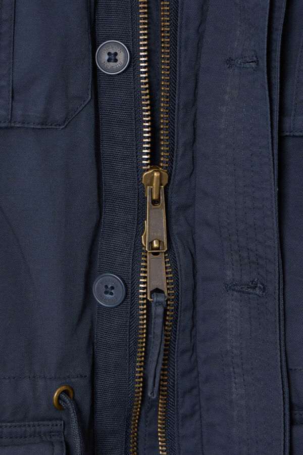 Silbon Chaqueta militar garment dye Azul marino