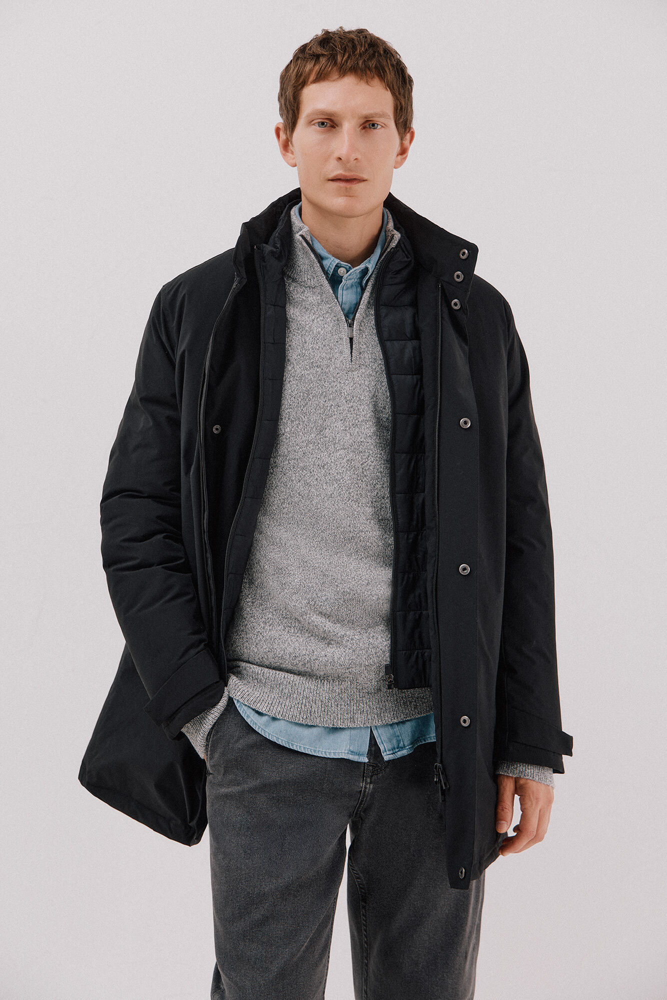 Cortefiel Parka t&eacute;cnica vistas desmontables